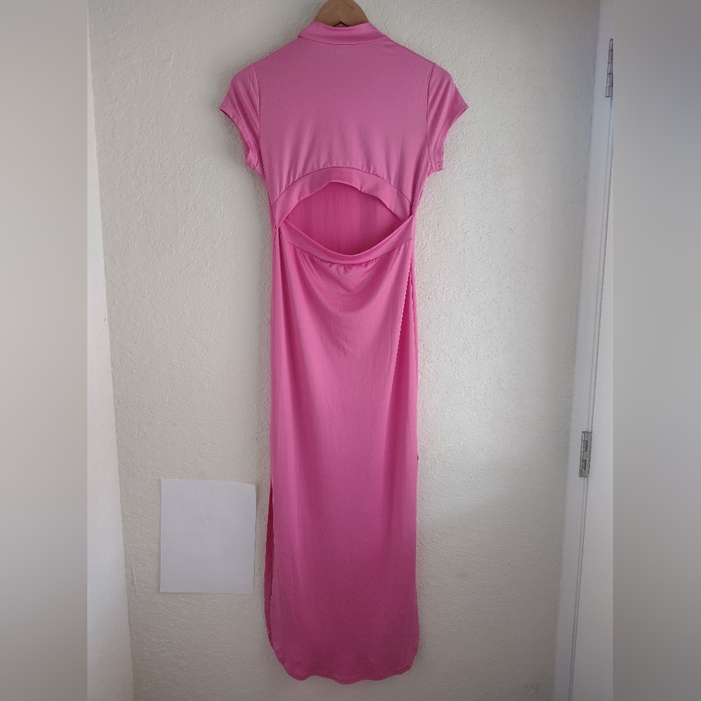 Jolie & Joy Pink Maxi Dress With Open Back - Picture 7 of 7